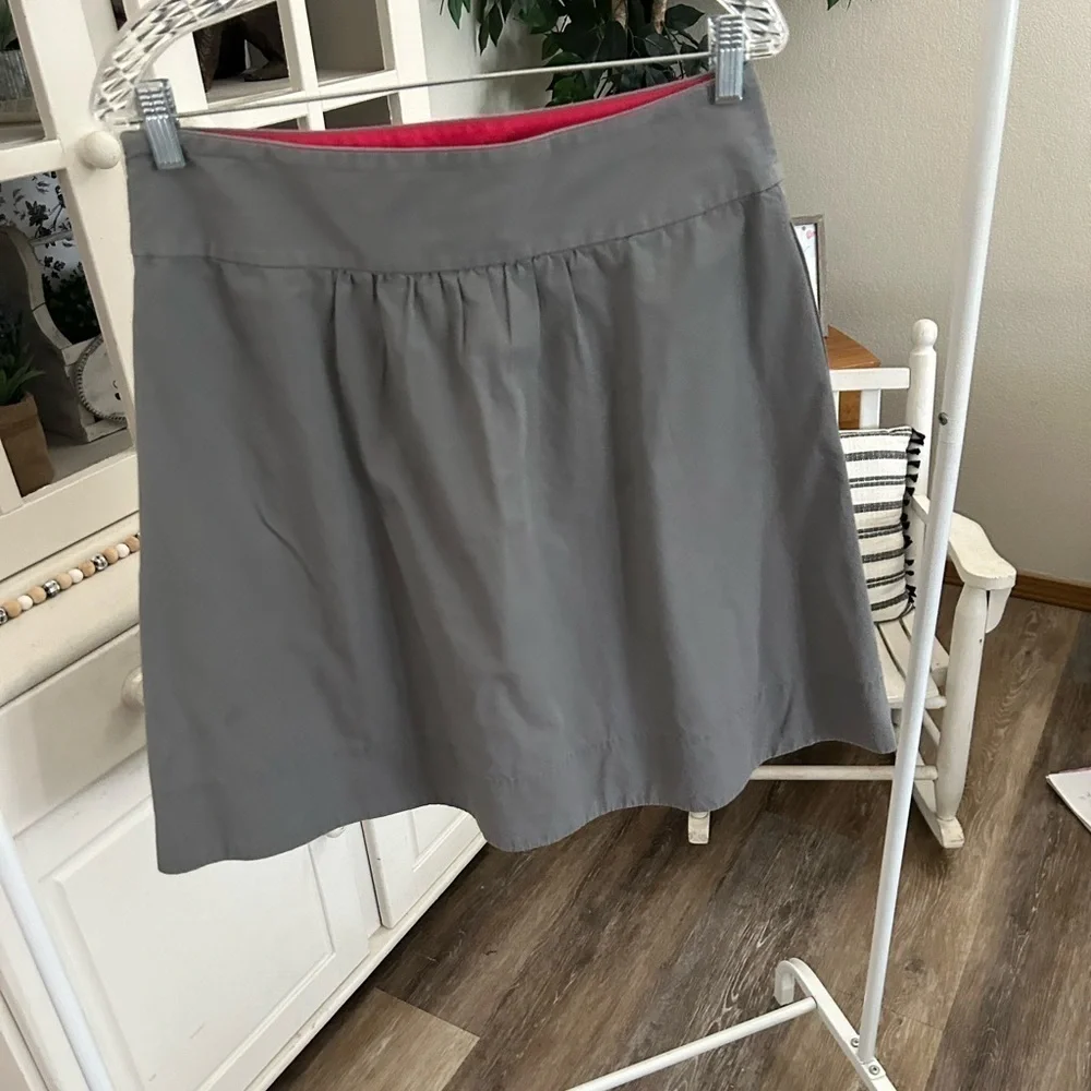 J.crew 100% cotton size 8 gray skirt
